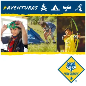 Cub Scouts promo archery social formato cuadrado