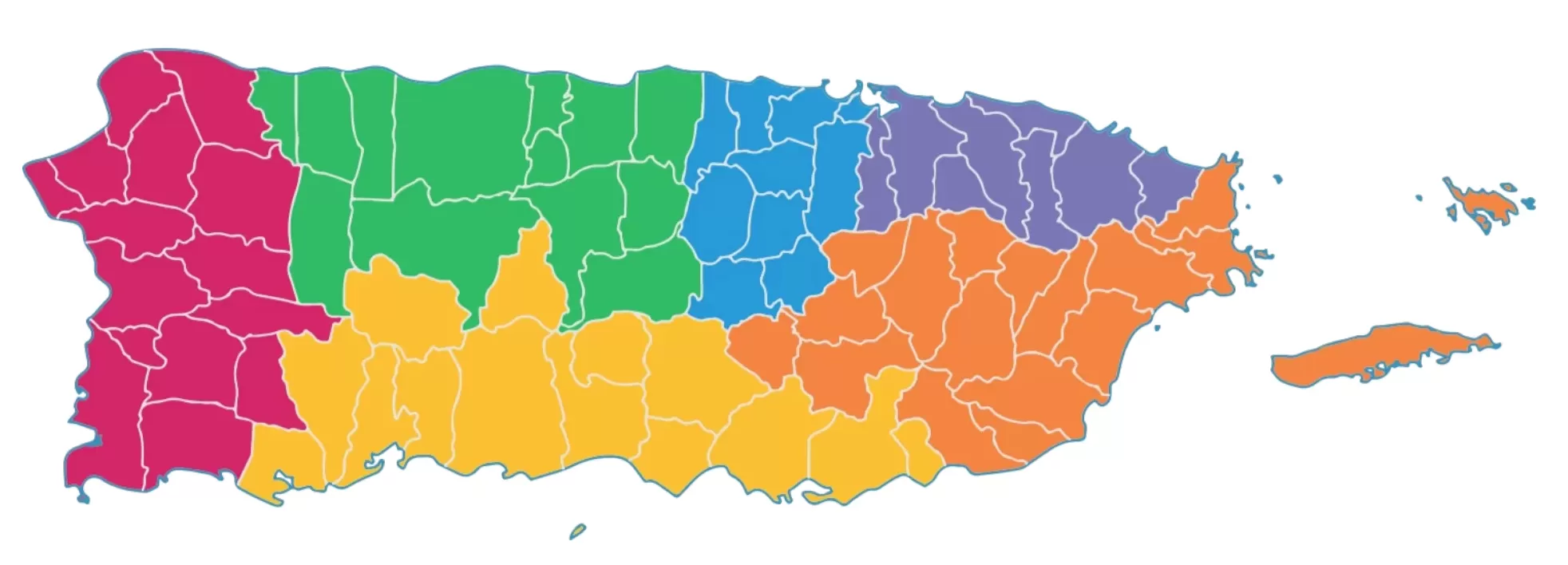 Mapa de Distritos del Concilio de Puerto Rico